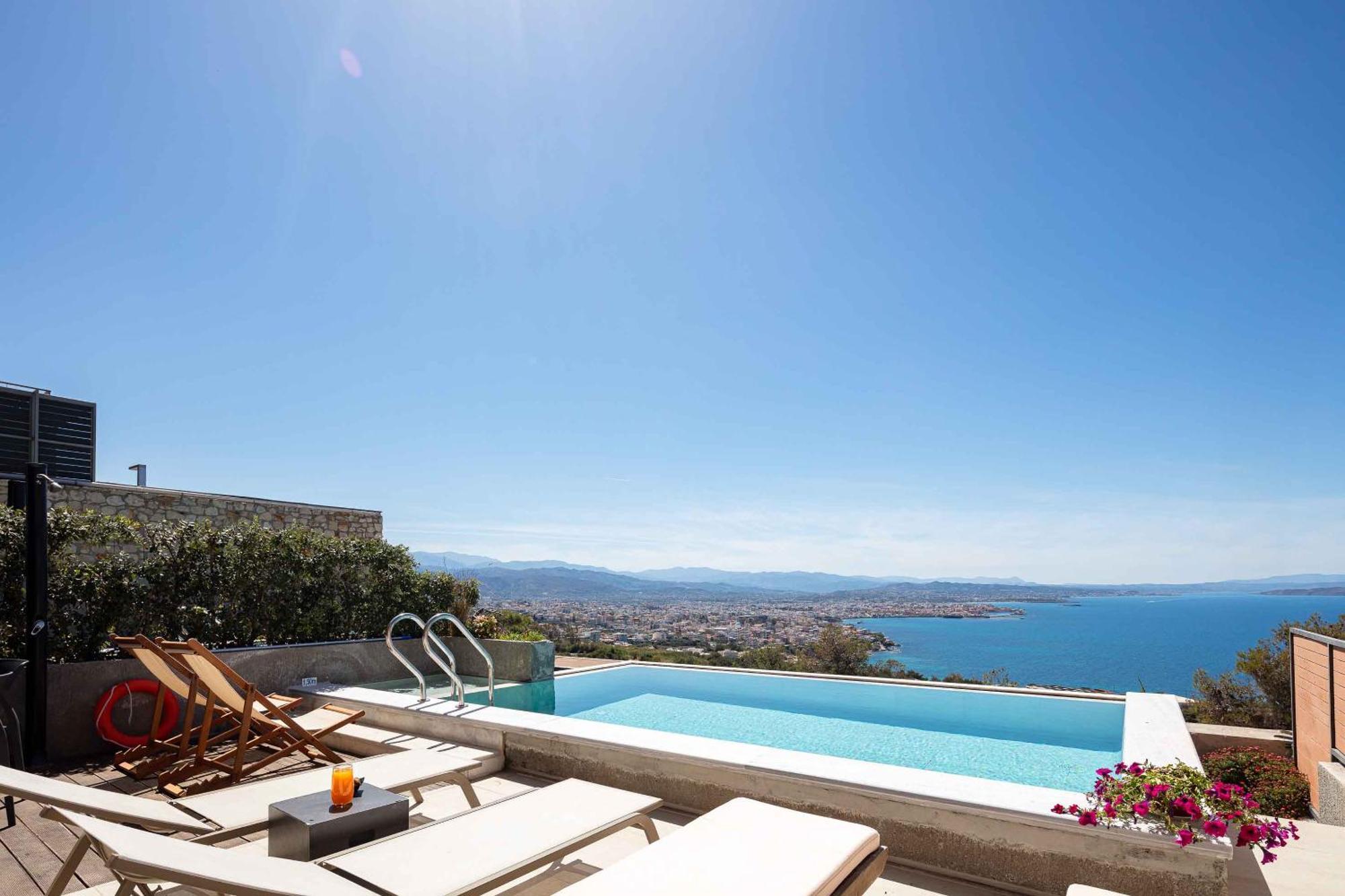 Omnia Luxury Villas - "Heated" Pools & Breathtaking Seaviews! Hanya Dış mekan fotoğraf
