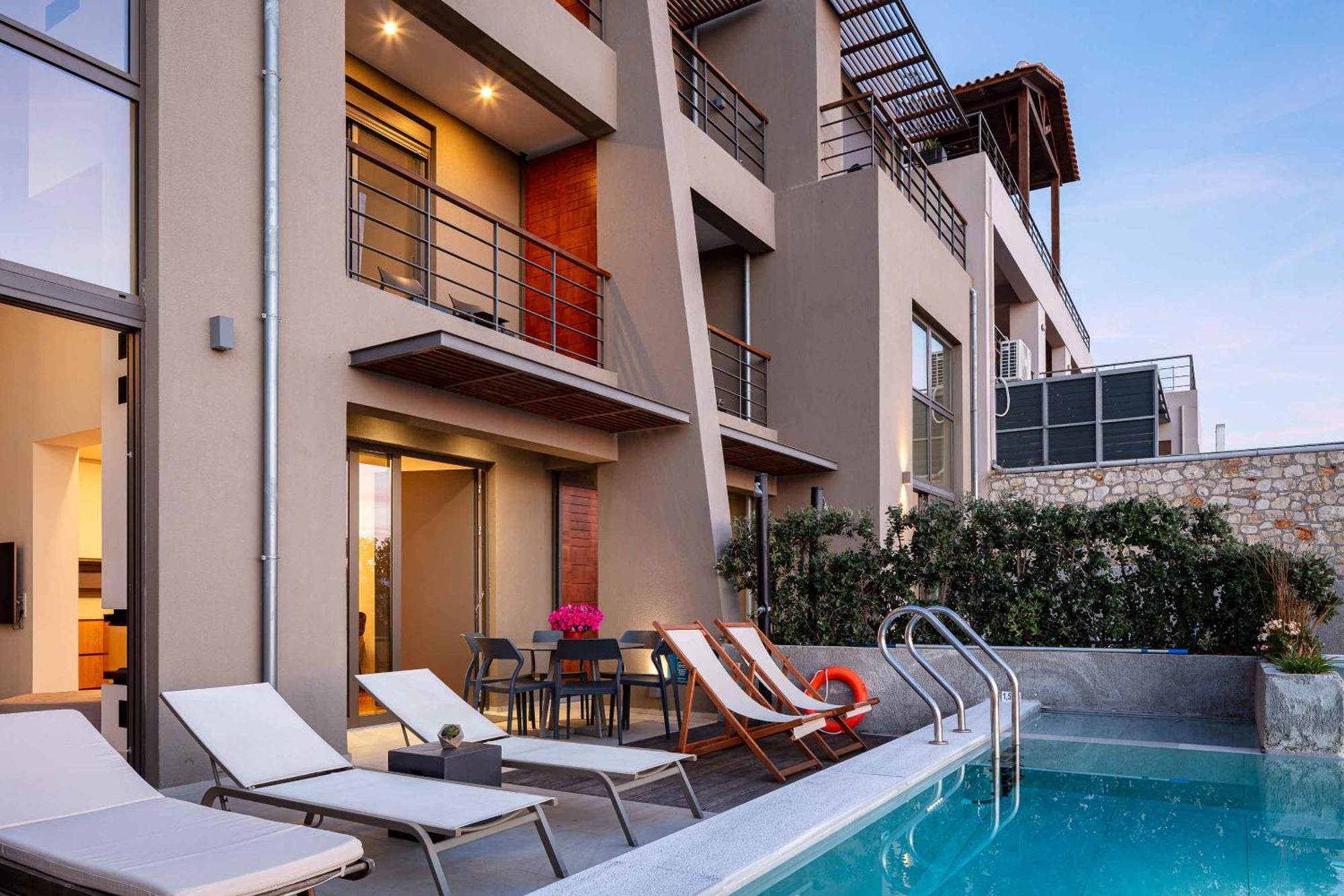Omnia Luxury Villas - "Heated" Pools & Breathtaking Seaviews! Hanya Dış mekan fotoğraf